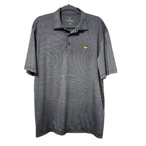 Men's Masters Tech Striped Polo Shirt Size Large